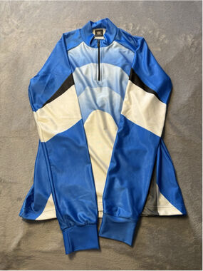 Sportful Men’s Blue Cycling Jersey Long Sleeve Size Large
